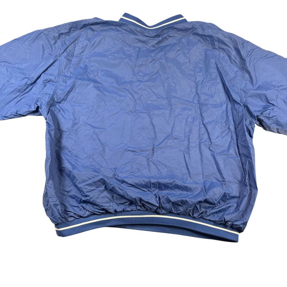 VTG Rawlings‎ Blue Long Sleeve V-Neck Eagles Logo Windbreaker Jacket Sz XL Rare! - Picture 3 of 7